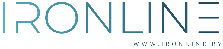 Логотип Ironline — металлоконструкции и перила из нержавейки